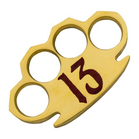 Dalton 10 Oz Real Brass Knuckles Buckle Paperweight Heavy Duty Red 13