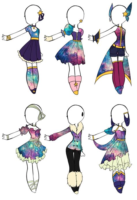 Ota Galaxy Outfits Closed By Aligelica On Deviantart Fashion Design