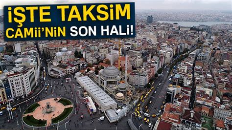 Bodrum katları, otoparkları, i̇slami sanat merkezi, caminin silueti ve dış cephesi yüzde 90 bitmiş durumda. Taksim Camii'nin Son Hali Havadan Görüntülendi - YouTube