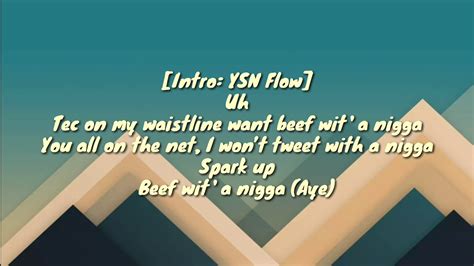 Ysn Flow Want Beef Ft Baebae Savo Lyrics Youtube