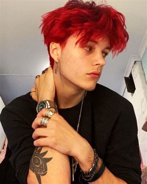 Pinashu🖤 Dyed Red Hair Red Hair Men Short Red Hair