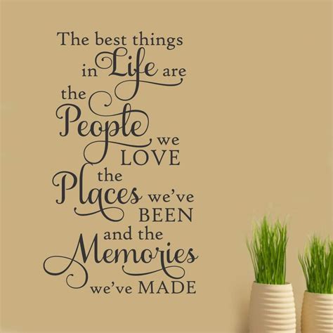 Among real estate professionals, genuine hardwood is usually regarded as one of. Family Wall Decal Best Things in Life People Places ...
