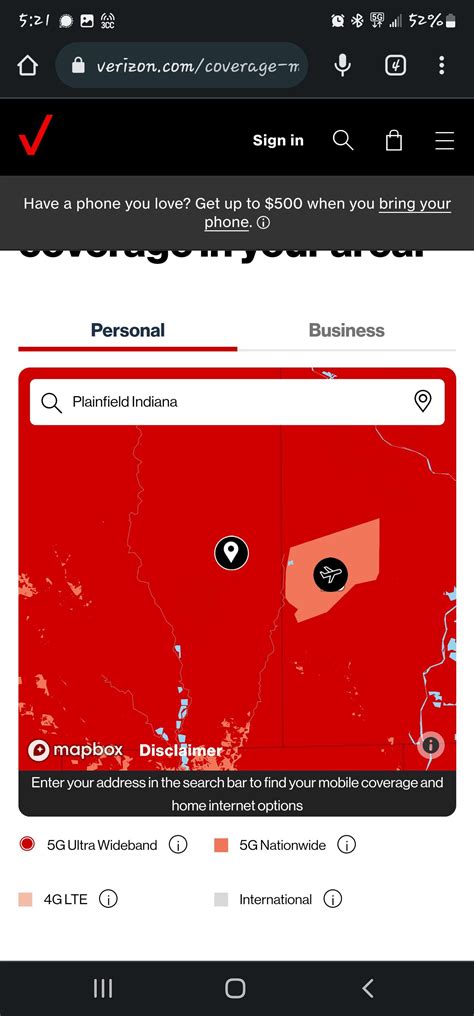 I don't think I'm getting 5Guw. Verizon coverage map shows it should be