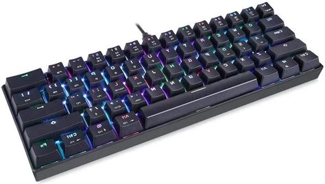 Motospeed Ck61 Wired Mechanical Keyboard With Rgb Us Red Switch Us