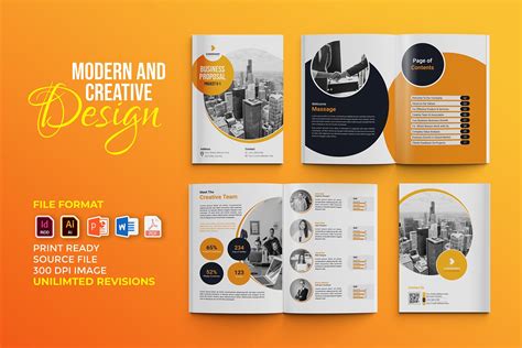 Modern And Creative Booklet Design Templates Entheosweb