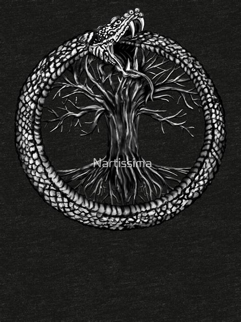 Ouroboros With Tree Of Life T Shirt By Nartissima Redbubble