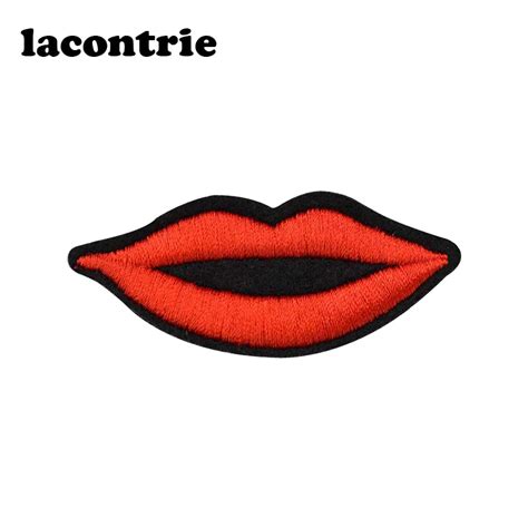 Lips Patches For Clothing Iron On Patches Kiss Fashion Embroidery Patch