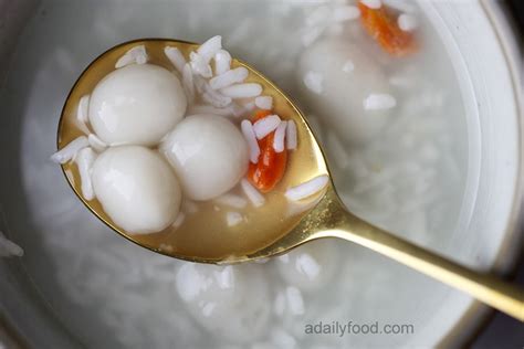 Chinese Ferment Rice Soup With Glutinous Rice Balls A Daily Food