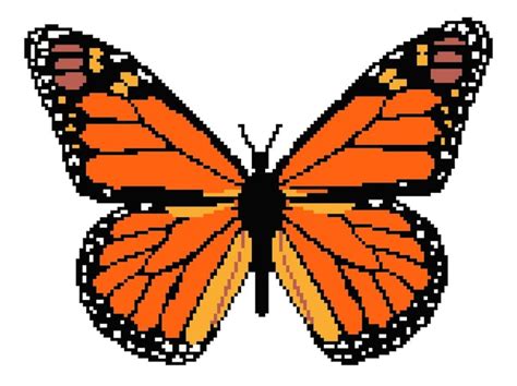 Free counted cross stitch patterns of butterfly. Monarch Butterfly Counted Cross Stitch Pattern Butterfly ...