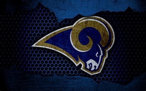 Download wallpapers Los Angeles Rams, 4k, logo, NFL, american football