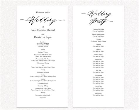 Whatever event you're putting together, canva can help you build a unique event program in a matter of. DIY Wedding Programs · Wedding Templates and Printables