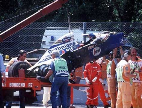 The Remains Of Ayrton Sennas Car After His Fatal Crash