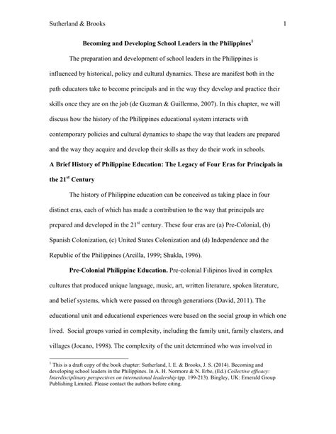 Education process in the philippines. (PDF) School leadership in the Philippines: Historical ...
