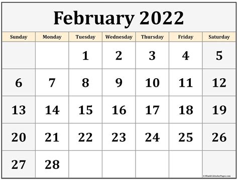 Free Printable February 2022 Calendar Printable Calendar 2023