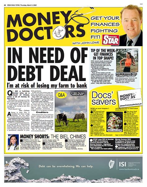 Irish Daily Star Money Doctor Column Thursday 3rd March 2022 Qanda