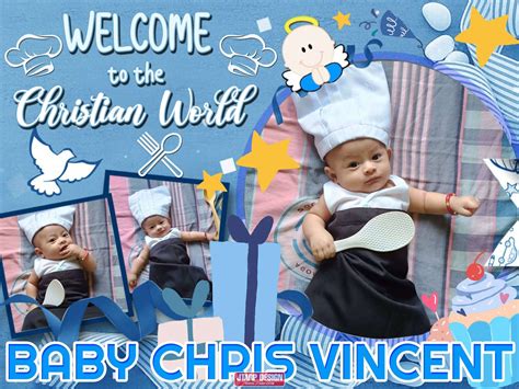 The Post Simple Blue Theme Christening Tarpaulin Design Appeared First