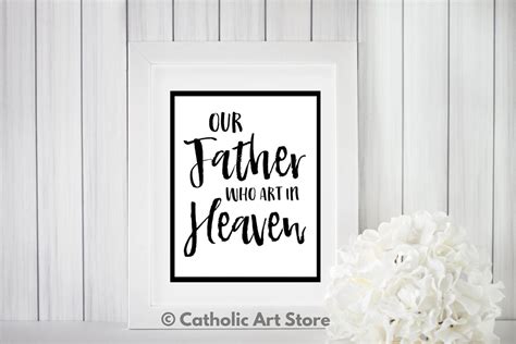 Our Father Who Art In Heaven Catholic Wall Art Religious Home Deco