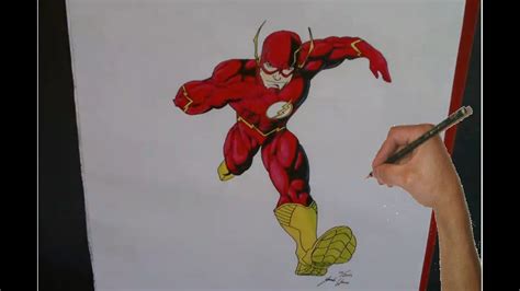 Speed Drawing The Flash Dc Comic Youtube