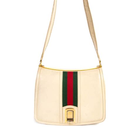 Gucci Vintage Web Cream Shoulder Bag Labellov Buy And Sell Authentic Luxury