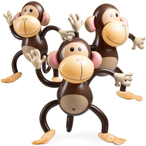 Buy Large Inflatable Monkey Pack Of 3 27 Inch Monkeys For Baby Shower