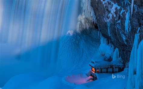 Canada Ontario Niagara Falls In Winter Bing Desktop