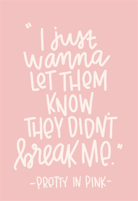 Pretty In Pink Quote Pretty In Pink Quotes Words Lyric Quotes