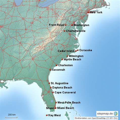 Upper East Coast Map