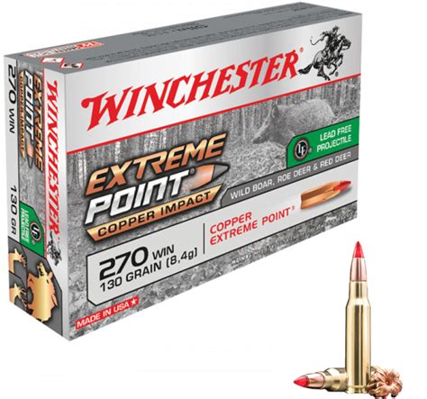 Winchester Extreme Point Copper Impact 270 Win 130 Grs Büchsenpatronen