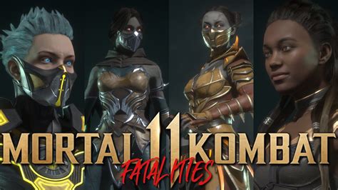 Mortal kombat 11 ultimate introduced a bunch of new content, including three new playable characters, but one of the most impactful changes was regarding kustom variations. MORTAL KOMBAT 11 | ALL FEMALE FATALITIES HQ - YouTube