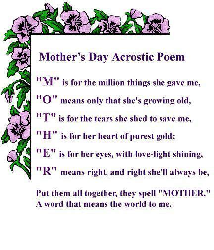 mother day small acrostic poem uploaded by user mothers day poems happy mothers day poem