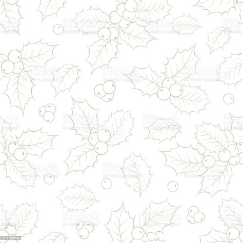Mistletoe Seamless Pattern For Christmas Theme Stock Illustration