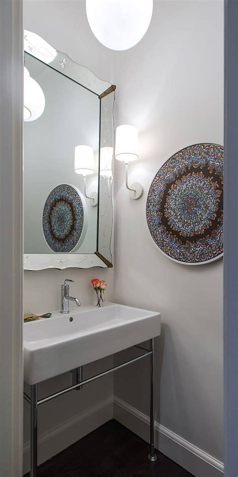 5 Powder Rooms With Personality Powder Room Round Mirror Bathroom Room