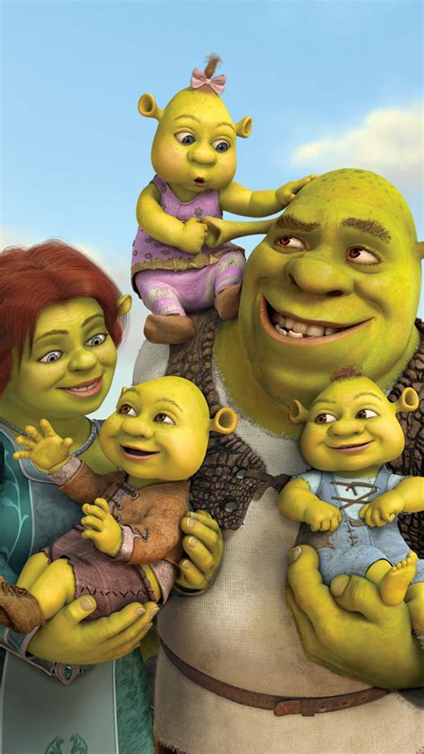 Shrek And Fionas Babies Wallpaper For Iphone X 8 7 6 Free