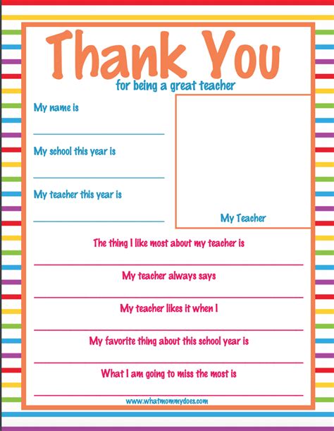 Thank you for teaching me to count to 10. Teacher Appreciation Week Thank You Letter - Super Cute ...
