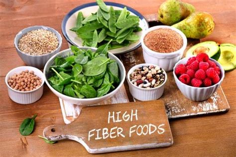 High fiber foods such as whole grains, fruits, vegetables, nuts, and seeds can take longer to chew than other foods and will help keep you full longer. 11 Fiber Rich Foods That Aid Weight Loss Effectively | Truweight