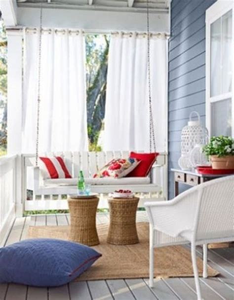 36 Joyful Summer Porch Décor Ideas Digsdigs Outdoor Curtains Outdoor