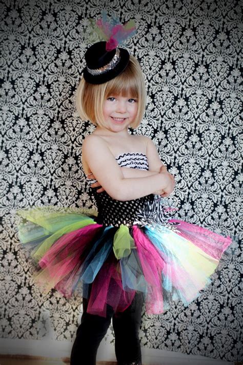 Items Similar To Punk Rock Zebra Short Tutu Set With Top Hat On Etsy