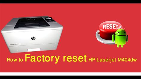 Restore Factory Defaults Hp Laserjet Pro M Dw Factory Reset Youtube