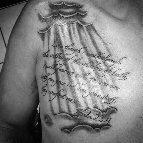 40 Psalm 23 Tattoo Designs For Men Bible Verse Ink Ideas Tattoos