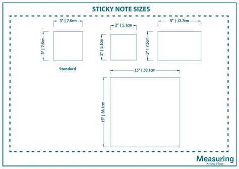 How Big Is A Sticky Note Visuals Included Measuringknowhow