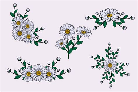 Daisy Flower Illustration Vintage Svg Graphic By Nurdesign99 · Creative Fabrica