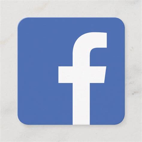 Facebook Logo Social Media Modern Trendy Business Calling Card