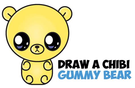 How To Draw A Cute Chibi Kawaii Cartoon Gummy Bear