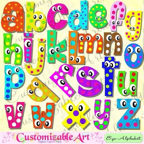 Digital Fun Alphabets Clipart Cute Digital Letters Of The