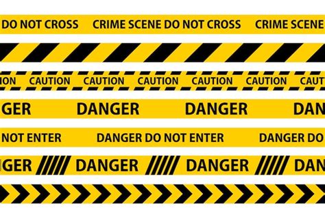 Premium Vector Danger Caution And Warning Seamless Tapes Red And