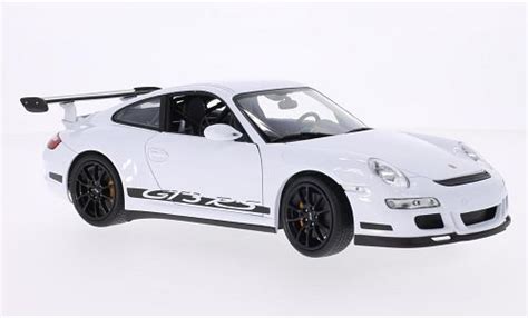 Diecast Model Cars Porsche 997 Gt3 Rs 118 Welly 911 Gt3 Rs White