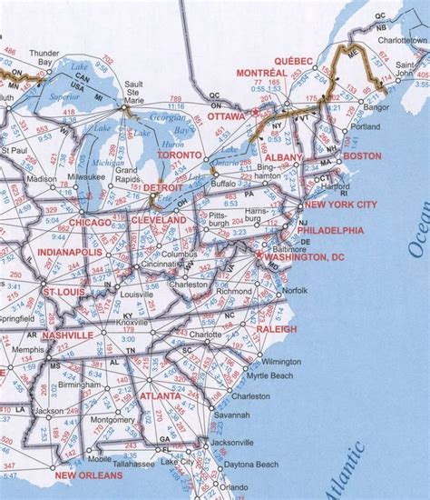 Road Map Of Eastern Us Map 2023