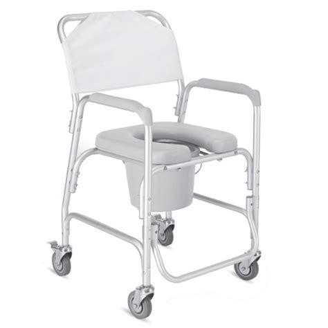 Cadeira de banho | Com sanita, enconsto e apoios de braço | Assento acolchoado
