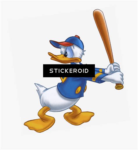 Donald Duck Playing Baseball Football Kick Png  Free Transparent