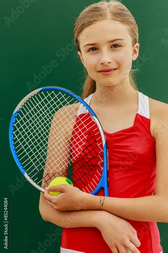 Tennis Beautiful Young Girl Tennis Player Buy This Stock Photo And
